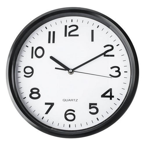 RELOJ PARED KUKEN BLANCO/NEGRO REDONDO 30CMS